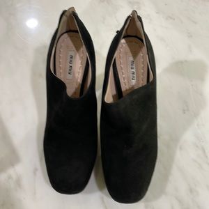 miu miu suede bootie
